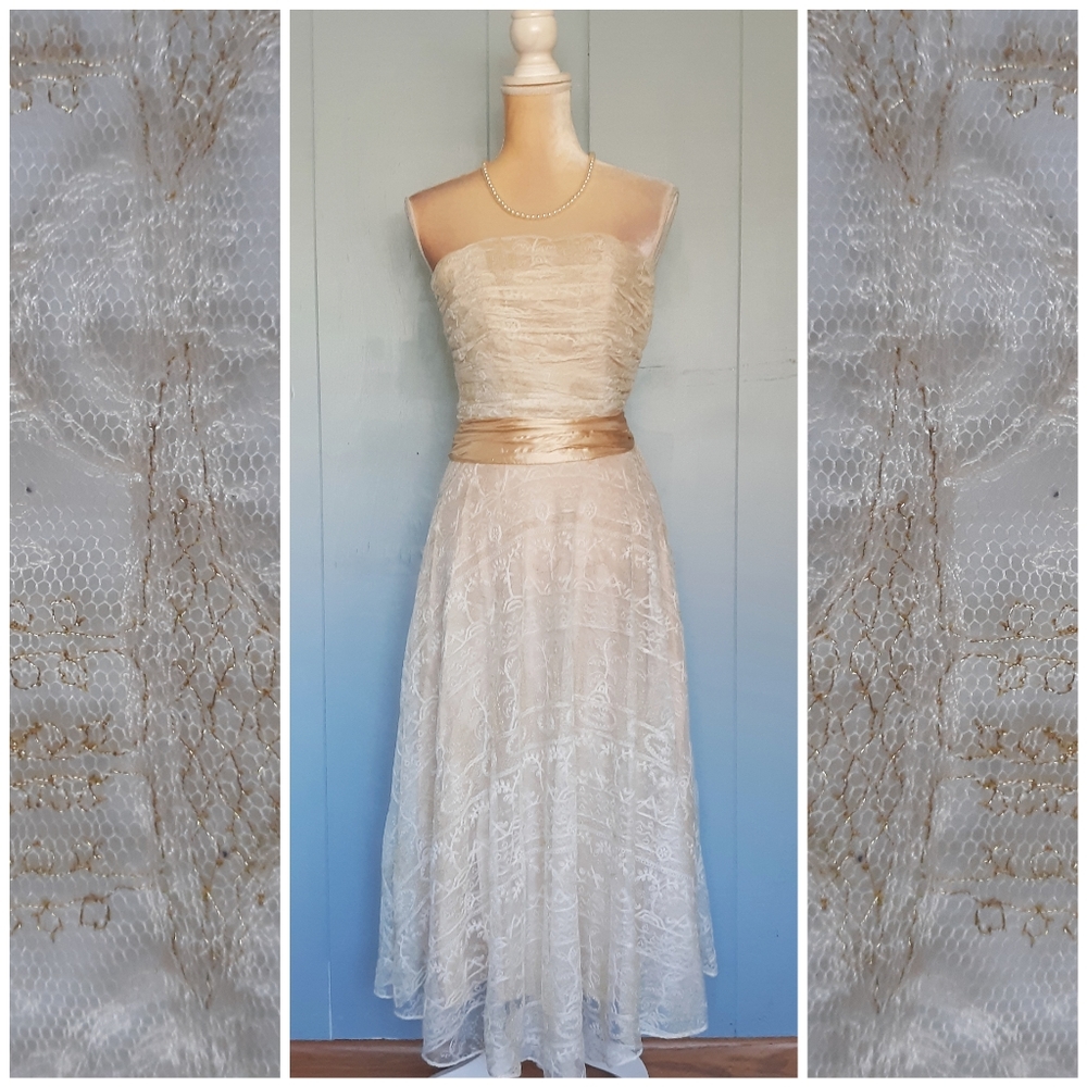 NWT Monsoon UK Vintage Style Lace Midi Dress